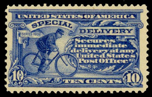 US Stamps Value Scott #E6: 1902 10c Special Delivery. Daniel Kelleher Auctions, Dec 2013, Sale 640, Lot 535