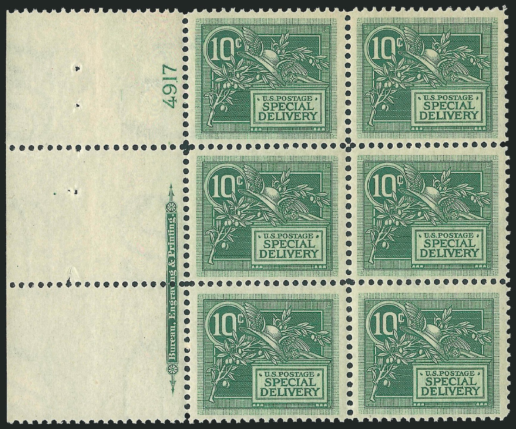 US Stamps Price Scott Cat. #E7 - 1908 10c Special Delivery. Robert Siegel Auction Galleries, Oct 2011, Sale 1014, Lot 2227