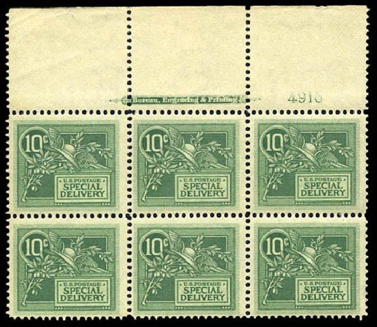 Cost of US Stamp Scott Catalog # E7: 10c 1908 Special Delivery. Matthew Bennett International, Mar 2011, Sale 337, Lot 3110