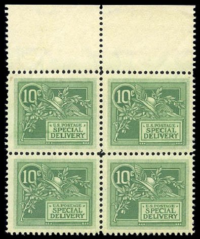 Prices of US Stamps Scott Cat. # E7 - 1908 10c Special Delivery. Matthew Bennett International, Sep 2010, Sale 333, Lot 3931
