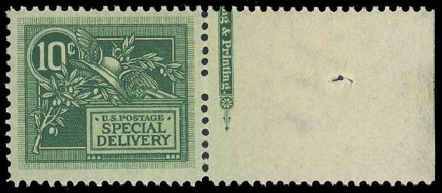US Stamp Prices Scott Cat. # E7 - 10c 1908 Special Delivery. Daniel Kelleher Auctions, Oct 2012, Sale 632, Lot 1504