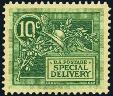 Values of US Stamp Scott Catalog # E7 - 1908 10c Special Delivery. Harmer-Schau Auction Galleries, Aug 2012, Sale 94, Lot 1755
