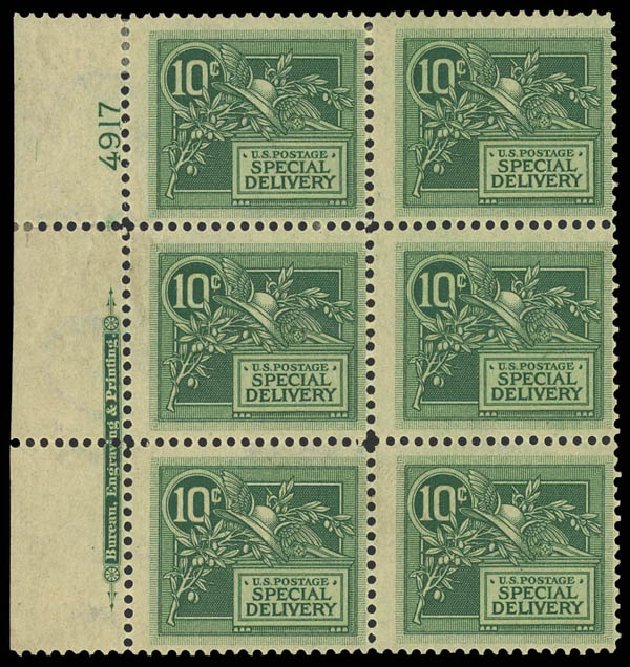 Value of US Stamps Scott #E7: 1908 10c Special Delivery. Daniel Kelleher Auctions, Oct 2012, Sale 632, Lot 1505
