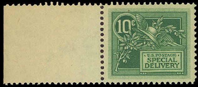 US Stamps Price Scott Cat. #E7 - 1908 10c Special Delivery. Daniel Kelleher Auctions, Jan 2012, Sale 628, Lot 702