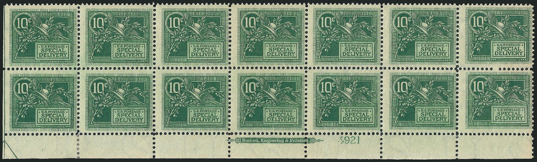 Cost of US Stamps Scott #E7: 1908 10c Special Delivery. Robert Siegel Auction Galleries, Dec 2011, Sale 1017, Lot 912