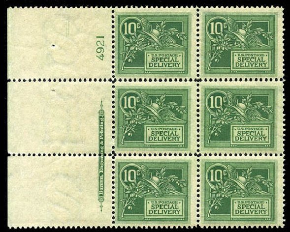 Cost of US Stamps Scott Catalogue E7: 1908 10c Special Delivery. Matthew Bennett International, Mar 2012, Sale 344, Lot 4796