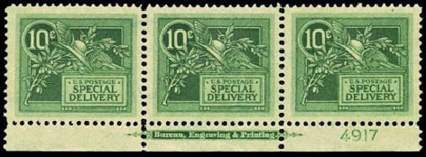 Price of US Stamp Scott Catalog # E7: 10c 1908 Special Delivery. Harmer-Schau Auction Galleries, Feb 2012, Sale 92, Lot 1286