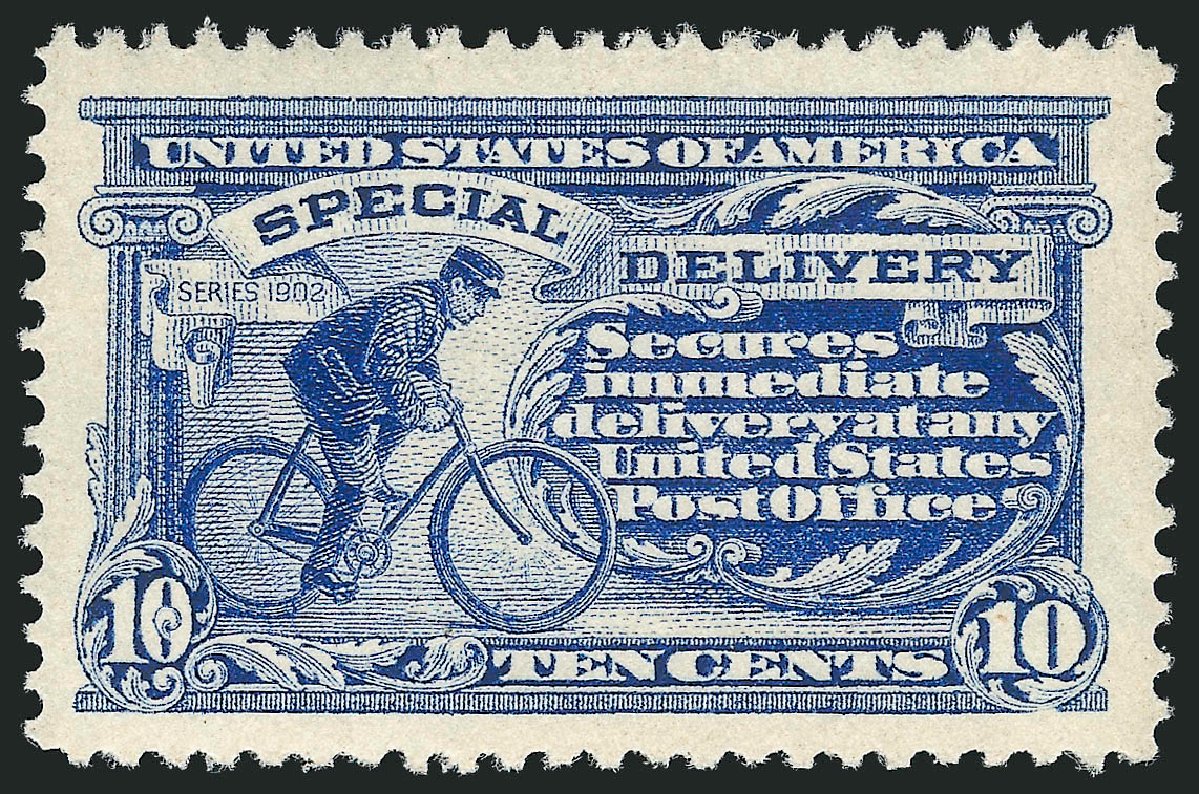 Values of US Stamps Scott Cat. # E8: 10c 1911 Special Delivery. Robert Siegel Auction Galleries, Mar 2012, Sale 1019, Lot 938