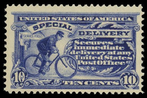 Cost of US Stamp Scott Catalogue E8: 10c 1911 Special Delivery. Daniel Kelleher Auctions, Oct 2012, Sale 632, Lot 1509