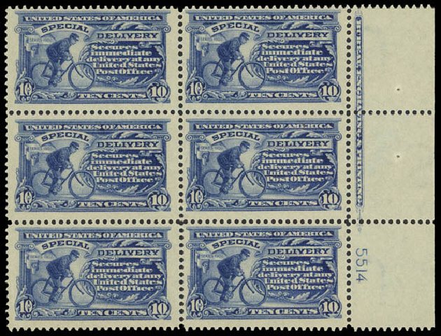 Value of US Stamps Scott Catalogue #E8: 1911 10c Special Delivery. Daniel Kelleher Auctions, Oct 2012, Sale 632, Lot 1510
