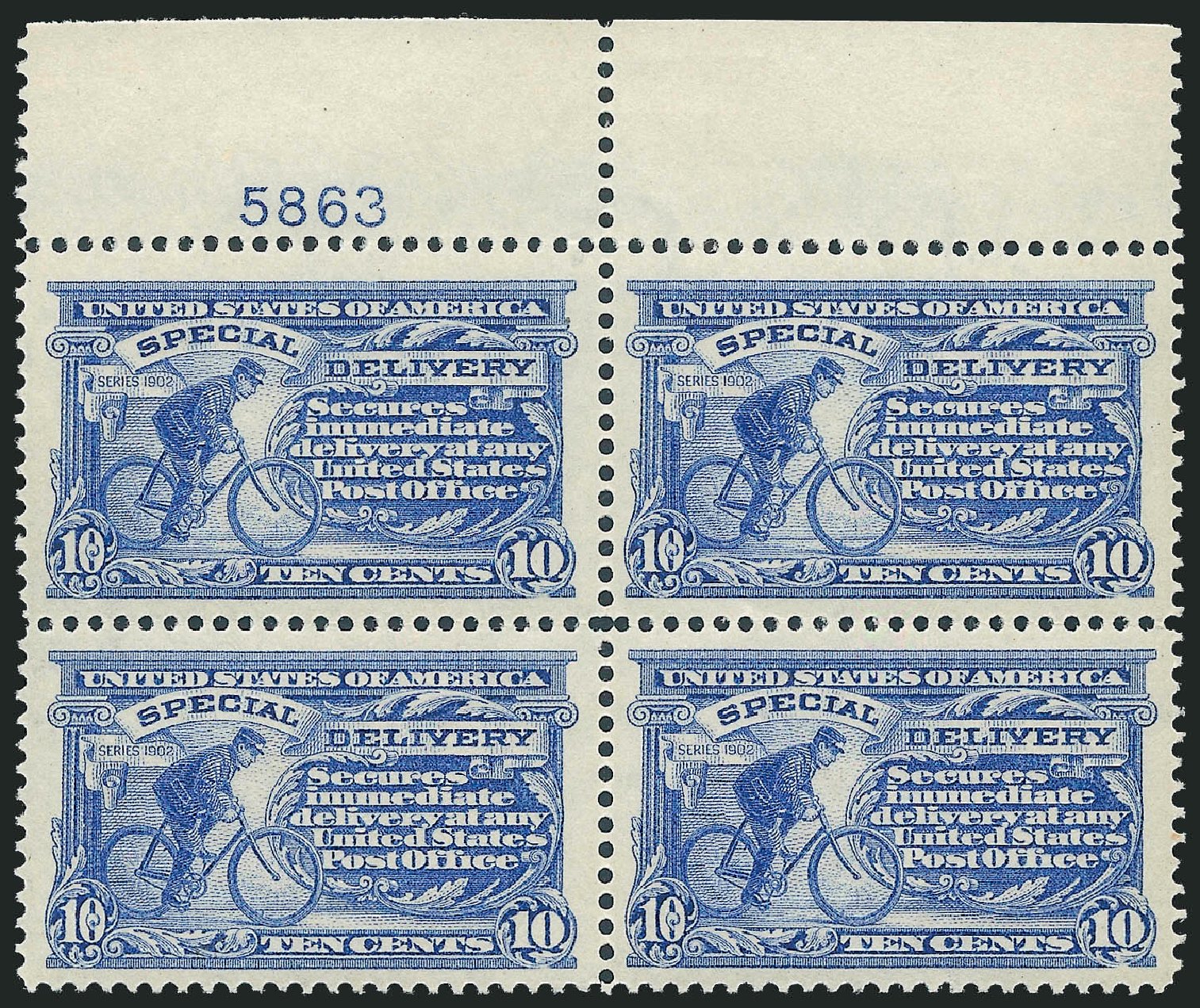 Value of US Stamp Scott Cat. E8 - 1911 10c Special Delivery. Robert Siegel Auction Galleries, Oct 2011, Sale 1014, Lot 2230