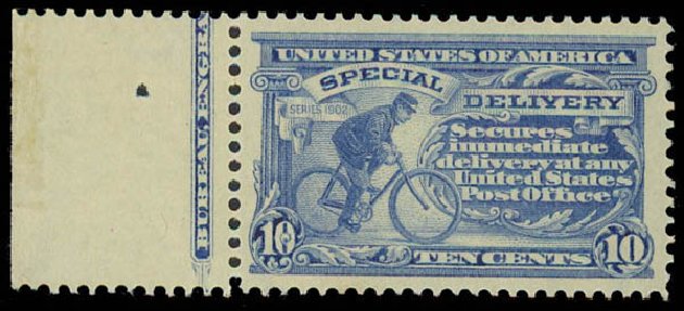 US Stamp Values Scott E8 - 10c 1911 Special Delivery. Daniel Kelleher Auctions, Jun 2012, Sale 630, Lot 2002