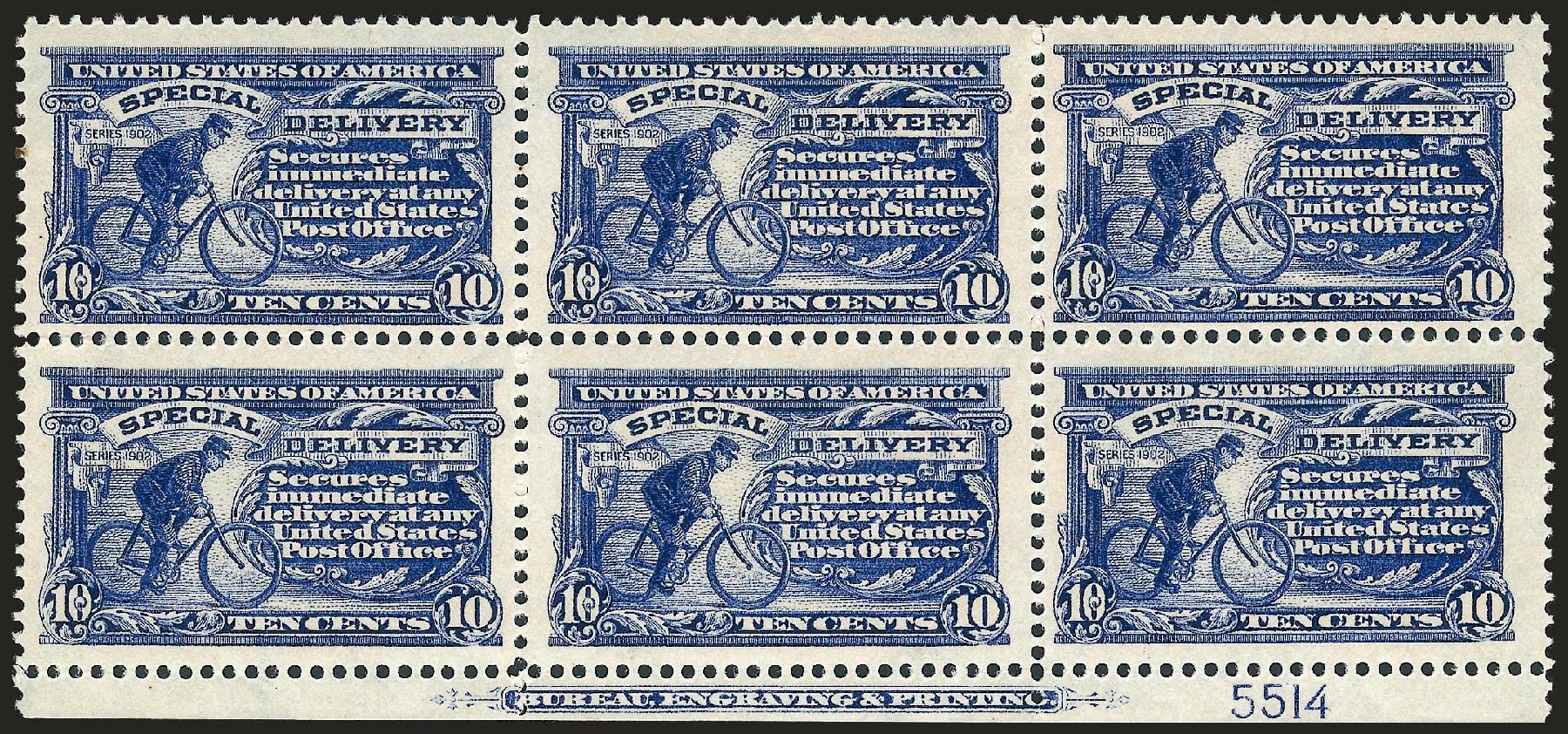 Cost of US Stamps Scott Catalog # E8: 10c 1911 Special Delivery. Robert Siegel Auction Galleries, Dec 2009, Sale 982, Lot 6072