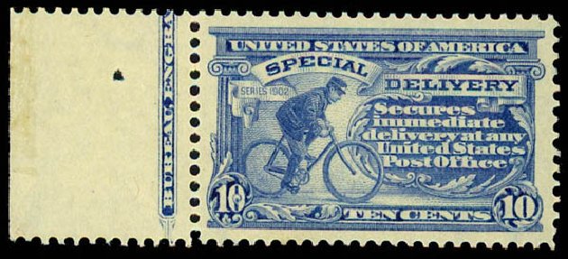 Costs of US Stamp Scott Catalogue #E8 - 1911 10c Special Delivery. Daniel Kelleher Auctions, Dec 2012, Sale 633, Lot 1086