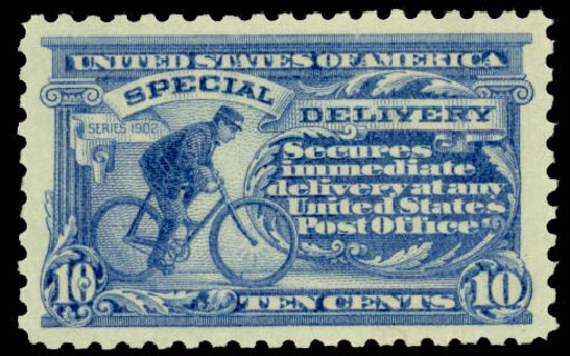 US Stamps Values Scott Catalog # E9 - 1914 10c Special Delivery. Daniel Kelleher Auctions, Dec 2013, Sale 640, Lot 537