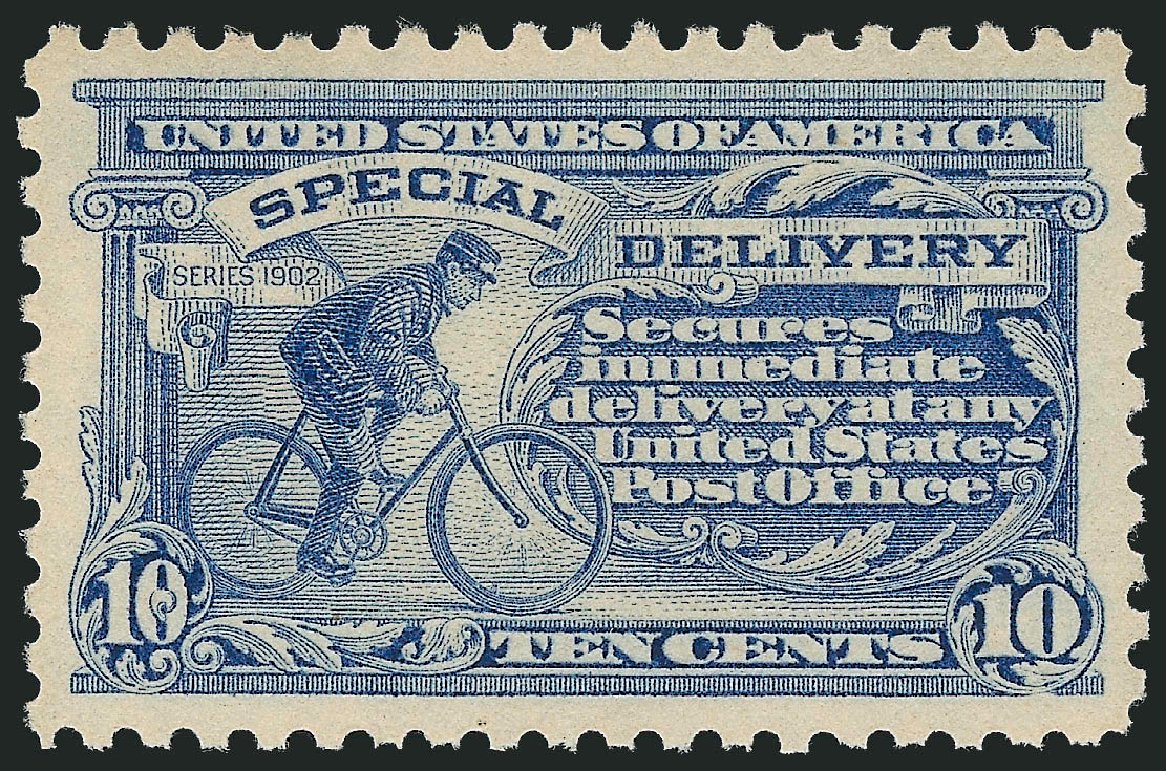 US Stamp Values Scott Cat. E9: 1914 10c Special Delivery. Robert Siegel Auction Galleries, Dec 2010, Sale 1000, Lot 1277