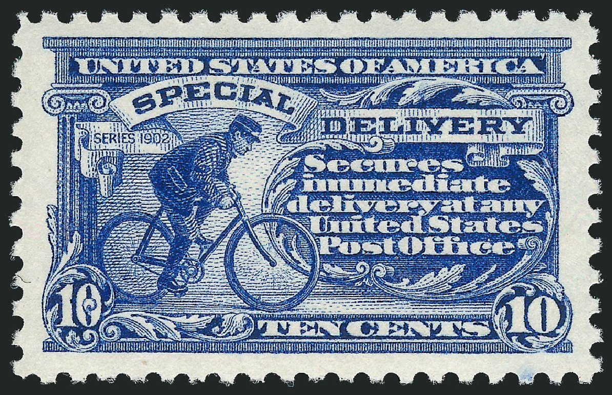 Values of US Stamp Scott Catalog #E9: 1914 10c Special Delivery. Robert Siegel Auction Galleries, May 2013, Sale 1044, Lot 327