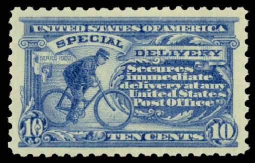 US Stamps Value Scott Catalogue E9: 1914 10c Special Delivery. Daniel Kelleher Auctions, Sep 2014, Sale 655, Lot 848