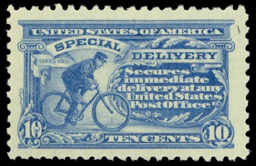 US Stamp Price Scott #E9 - 1914 10c Special Delivery. Daniel Kelleher Auctions, Dec 2014, Sale 661, Lot 448