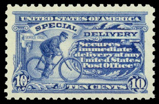 Prices of US Stamp Scott Catalog # E9: 1914 10c Special Delivery. Daniel Kelleher Auctions, Sep 2014, Sale 655, Lot 849