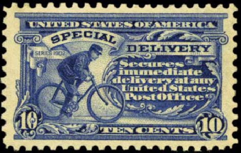 Value of US Stamps Scott Cat. #E9 - 1914 10c Special Delivery. Harmer-Schau Auction Galleries, Feb 2012, Sale 92, Lot 1290
