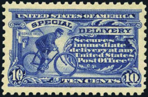 Costs of US Stamps Scott # E9 - 10c 1914 Special Delivery. Harmer-Schau Auction Galleries, Aug 2012, Sale 94, Lot 1760
