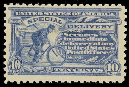 US Stamps Value Scott Catalog # E9: 1914 10c Special Delivery. Daniel Kelleher Auctions, Oct 2012, Sale 632, Lot 1511