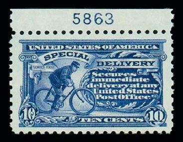 US Stamp Price Scott Catalog E9: 1914 10c Special Delivery. Matthew Bennett International, Dec 2007, Sale 325, Lot 2405