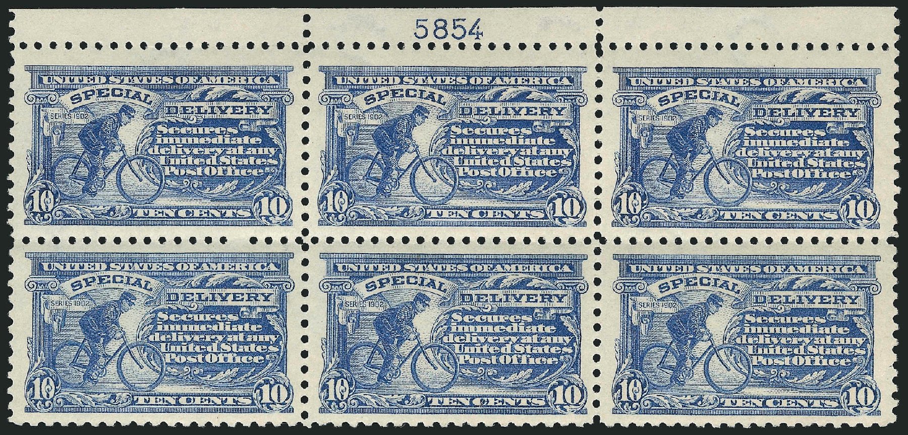 Value of US Stamp Scott Catalog #E9: 10c 1914 Special Delivery. Robert Siegel Auction Galleries, Mar 2015, Sale 1094, Lot 22