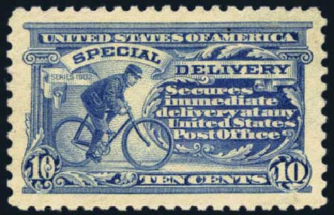Cost of US Stamps Scott Catalog #E9: 10c 1914 Special Delivery. Harmer-Schau Auction Galleries, May 2013, Sale 97, Lot 446
