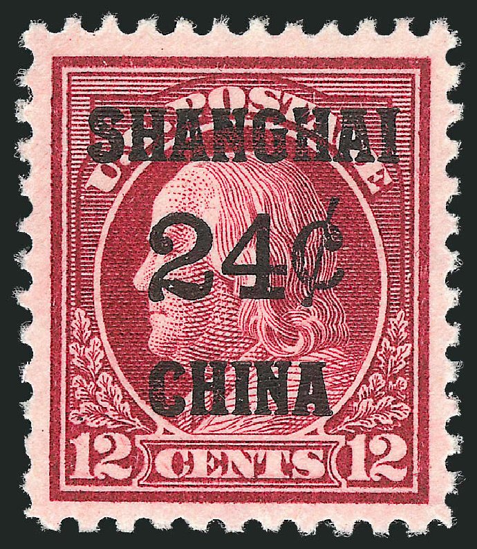 Cost of US Stamps Scott K11: 1919 24c China Shanghai on 12c. Robert Siegel Auction Galleries, Oct 2012, Sale 1033, Lot 4294