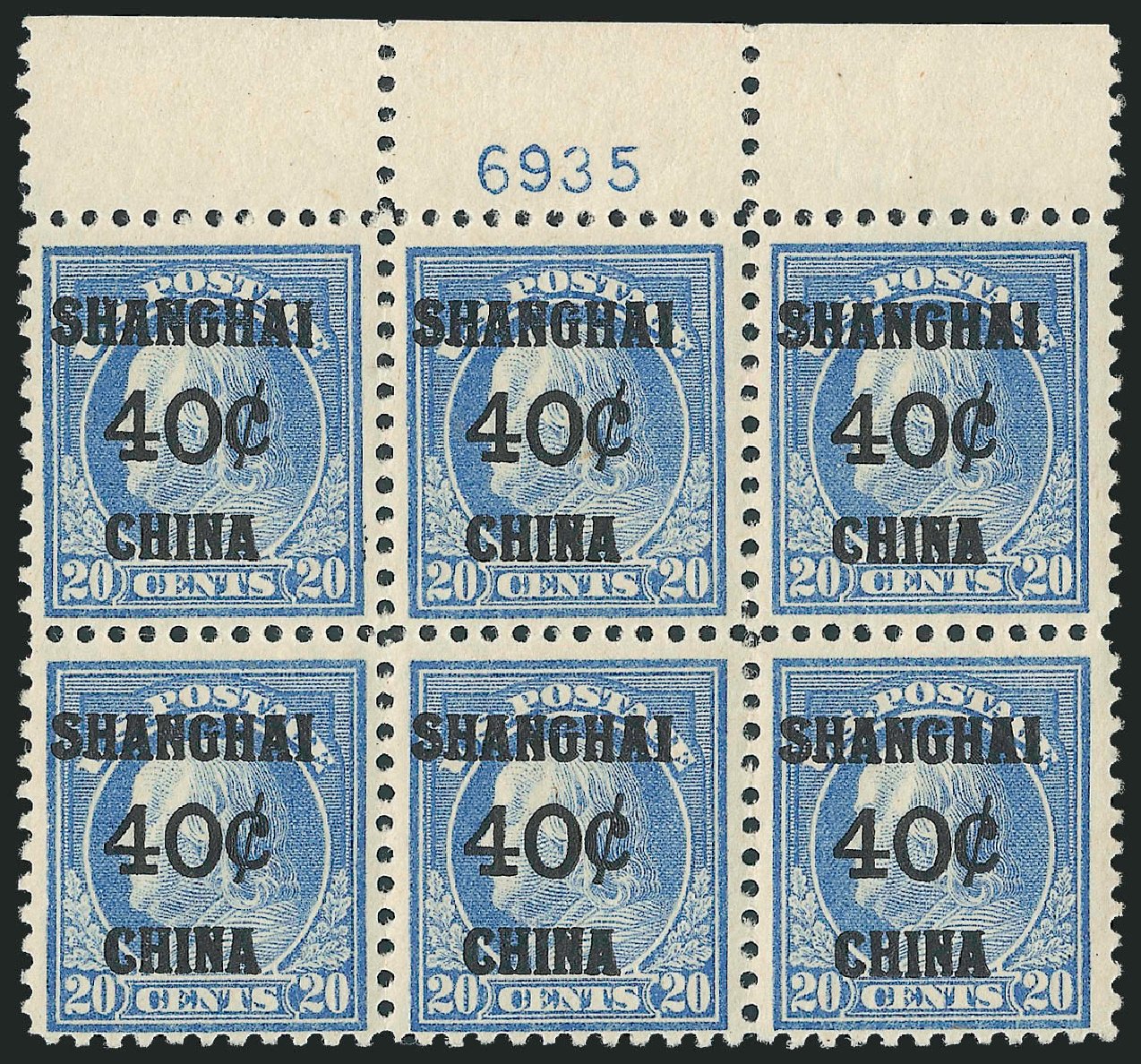 Price of US Stamps Scott # K13: 40c 1919 China Shanghai on 20c. Robert Siegel Auction Galleries, Oct 2010, Sale 997, Lot 6246