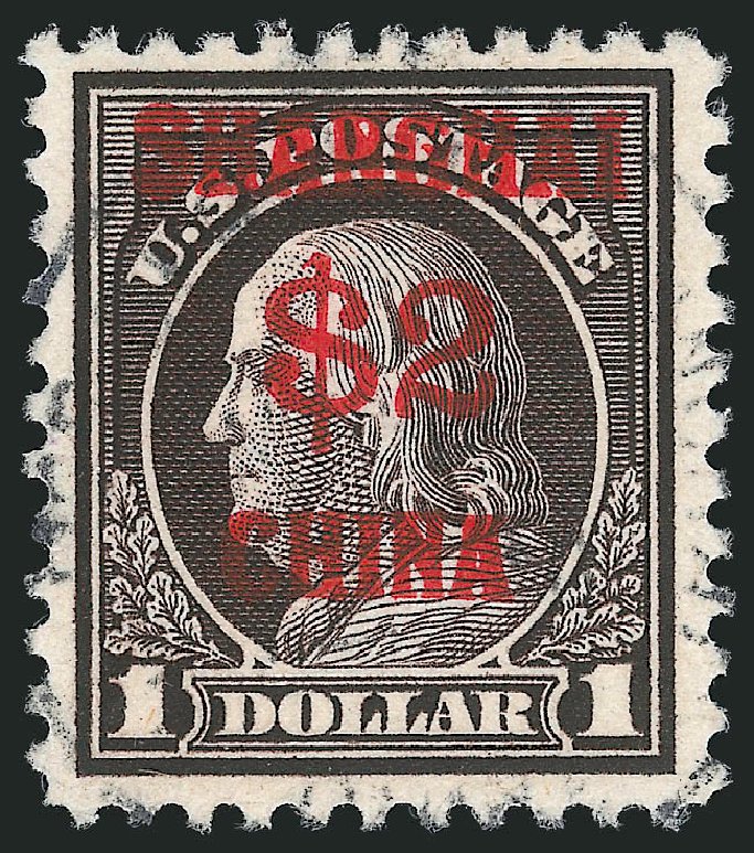 US Stamp Prices Scott Catalogue # K16: 1919 US$2.00 China Shanghai on $1. Robert Siegel Auction Galleries, Mar 2014, Sale 1067, Lot 1710