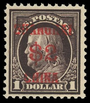 Price of US Stamp Scott Cat. # K16 - US$2.00 1919 China Shanghai on $1. Daniel Kelleher Auctions, Oct 2012, Sale 632, Lot 1561