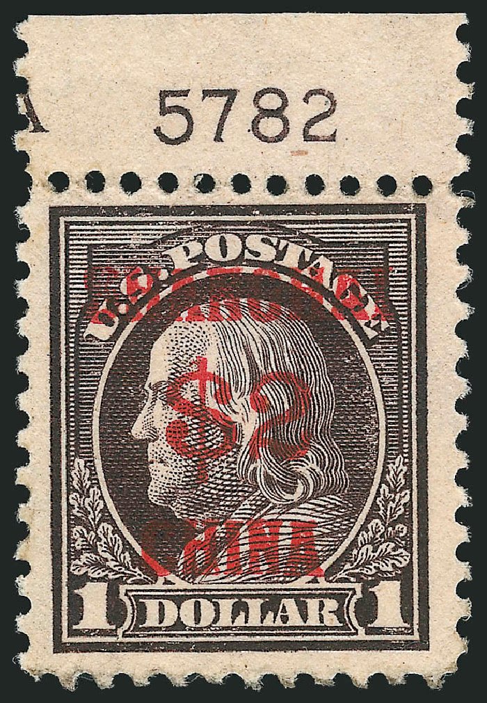 US Stamps Value Scott K16: 1919 US$2.00 China Shanghai on $1. Robert Siegel Auction Galleries, Jul 2014, Sale 1077, Lot 442