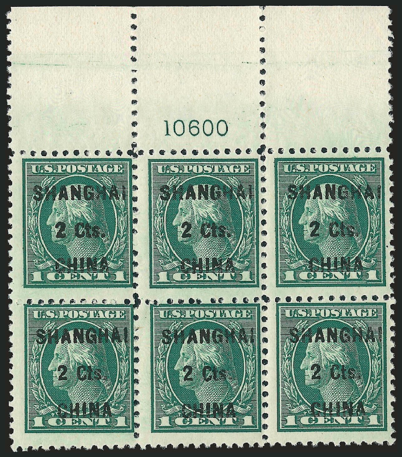 Value of US Stamps Scott Catalogue #K17 - 2c 1922 China Shanghai on 1c. Robert Siegel Auction Galleries, Dec 2009, Sale 982, Lot 6133