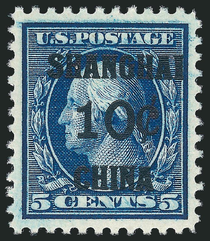 Value of US Stamp Scott K5: 10c 1919 China Shanghai on 5c. Robert Siegel Auction Galleries, Dec 2012, Sale 1037, Lot 2317