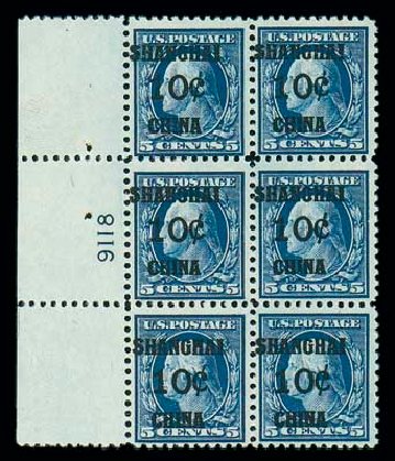 US Stamps Value Scott Cat. # K5: 10c 1919 China Shanghai on 5c. Matthew Bennett International, Dec 2007, Sale 325, Lot 2475