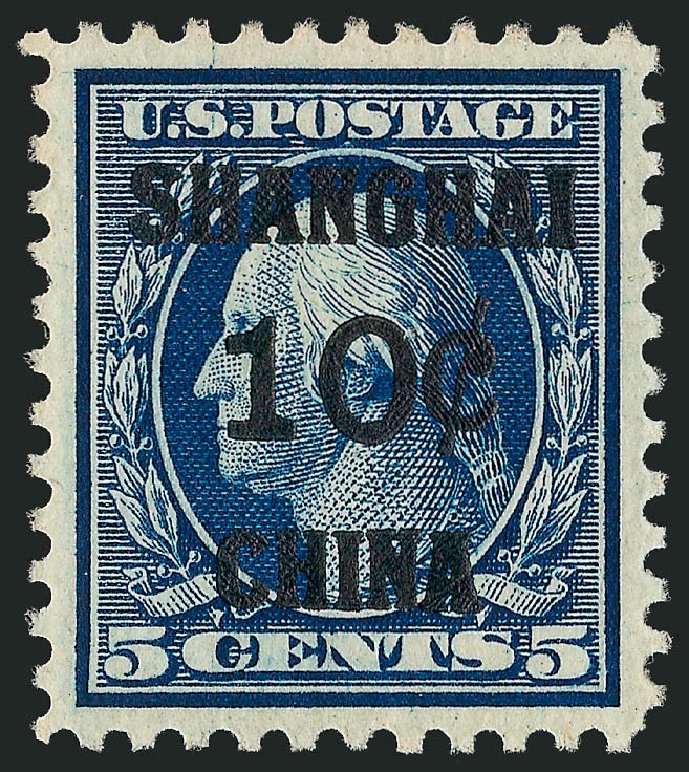 Prices of US Stamps Scott K5: 1919 10c China Shanghai on 5c. Robert Siegel Auction Galleries, Sep 2008, Sale 962, Lot 3015