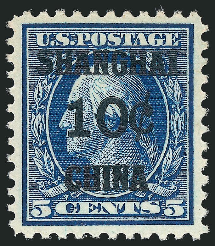 US Stamps Prices Scott Cat. K5 - 1919 10c China Shanghai on 5c. Robert Siegel Auction Galleries, Jun 2012, Sale 1026, Lot 1532