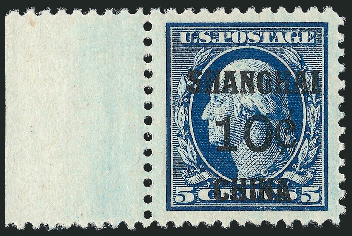 US Stamp Prices Scott Cat. # K5 - 1919 10c China Shanghai on 5c. Robert Siegel Auction Galleries, Mar 2011, Sale 1007, Lot 3013