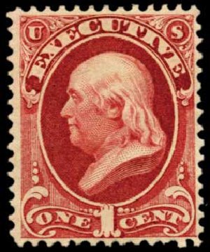 Costs of US Stamp Scott Catalog O10 - 1c 1873 Executive Official. Harmer-Schau Auction Galleries, Feb 2012, Sale 92, Lot 1319