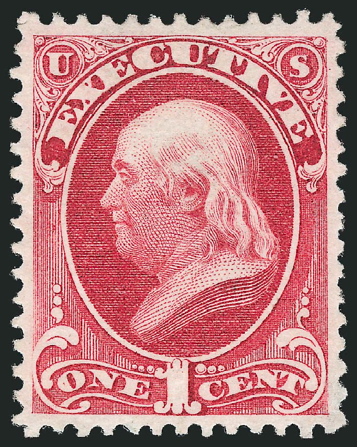 US Stamp Price Scott Catalogue #O10: 1c 1873 Executive Official. Robert Siegel Auction Galleries, Oct 2012, Sale 1033, Lot 4303