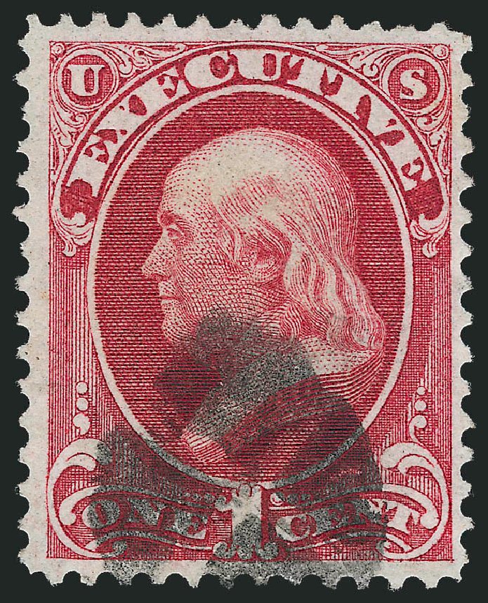 Prices of US Stamp Scott Cat. #O10 - 1873 1c Executive Official. Robert Siegel Auction Galleries, Oct 2012, Sale 1032, Lot 3646