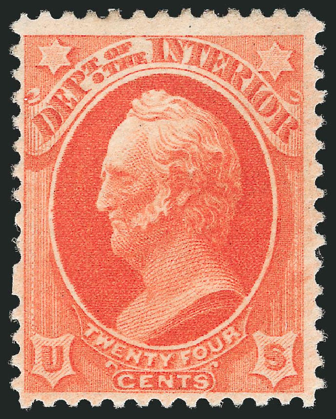 Value of US Stamp Scott Catalogue #O103 - 24c 1879 Interior Official. Robert Siegel Auction Galleries, Oct 2012, Sale 1033, Lot 4319