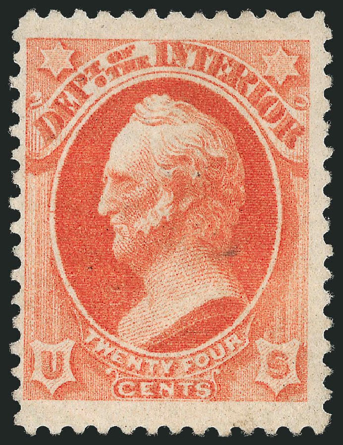 Costs of US Stamps Scott Cat. #O103: 24c 1879 Interior Official. Robert Siegel Auction Galleries, Nov 2013, Sale 1061, Lot 4190