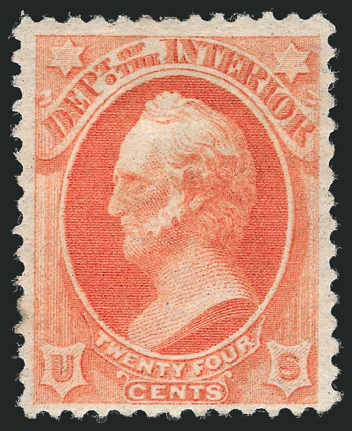 US Stamp Value Scott Cat. # O103: 24c 1879 Interior Official. Robert Siegel Auction Galleries, Mar 2012, Sale 1021, Lot 526