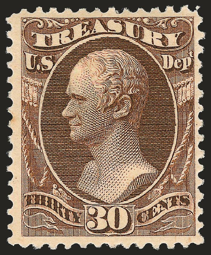 US Stamps Prices Scott Catalog # O112: 1879 30c Treasury Official. Robert Siegel Auction Galleries, Dec 2008, Sale 967, Lot 5161