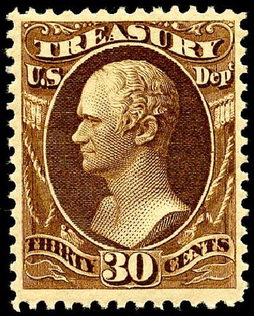 Costs of US Stamps Scott O112 - 30c 1879 Treasury Official. Matthew Bennett International, May 2008, Sale 327, Lot 305