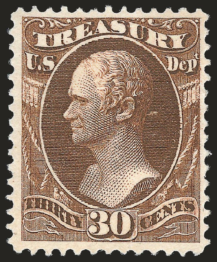 Costs of US Stamps Scott Catalogue #O112: 30c 1879 Treasury Official. Robert Siegel Auction Galleries, Apr 2010, Sale 984, Lot 1166